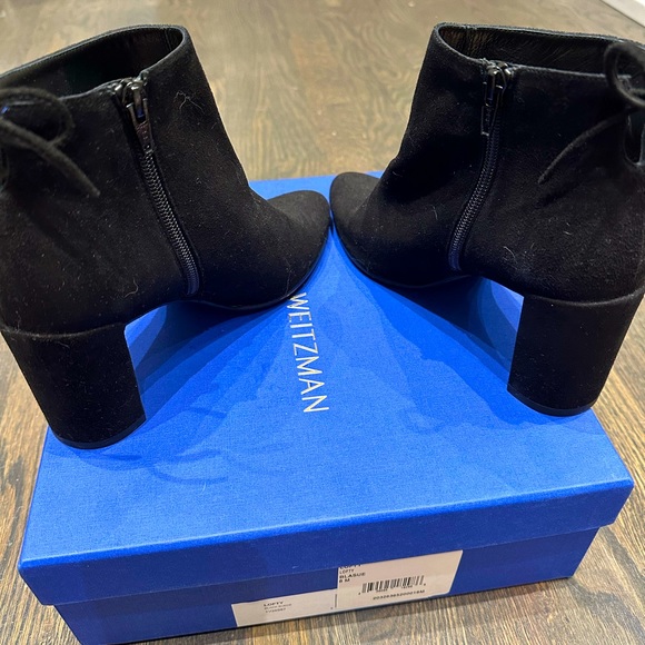 Stuart Weitzman Lofty Black Suede Heel Boot - Picture 4 of 6